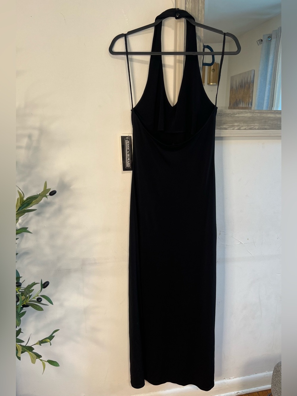 Jessica Howard Black Halter Maxi Dress